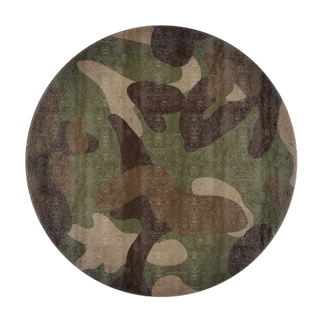 Classic Military Camouflage Pattern Cutting Board (Front)