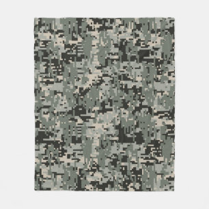 Classic Military Digital Camo Pattern Fleece Blanket