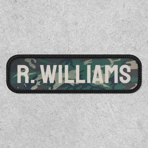 Classic Military Style Camouflage Custom Name Patch