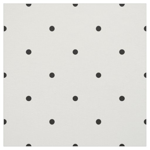 Classic Mini Black & Vanilla Polka Dots Pattern Fabric