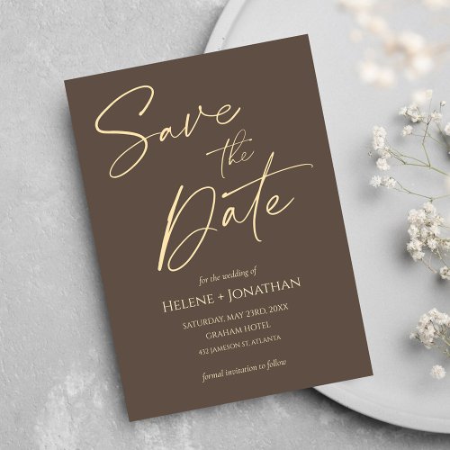 Classic Minimal Elegant Wedding Save The Date Invitation