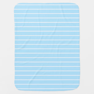 Classic Minimal Light Blue and White Stripes Baby Blanket