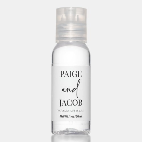 Classic Minimal Minimalist Custom Names Wedding