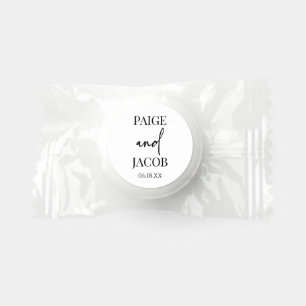 Classic Minimal Minimalist Custom Names Wedding Life Saver® Mints