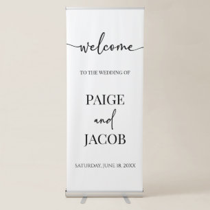 Classic Minimal Minimalist Wedding Welcome Banner