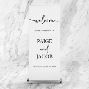 Classic Minimal Minimalist Wedding Welcome Banner