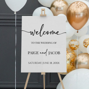 Classic Minimal Minimalist Wedding Welcome Sign