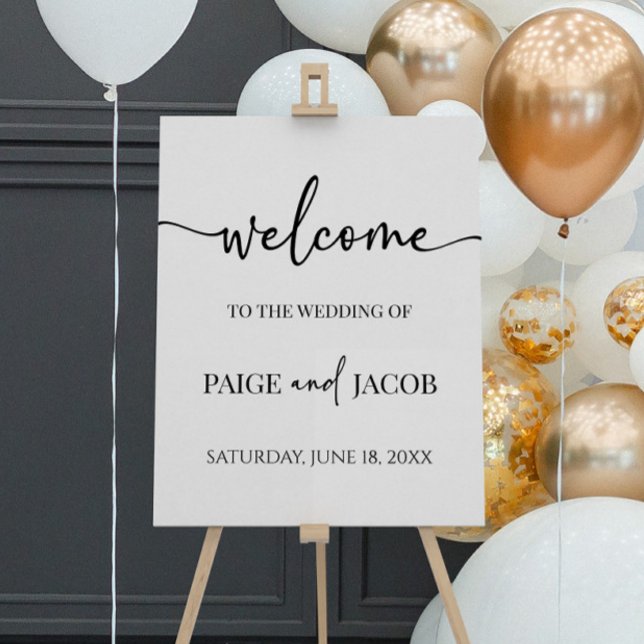 Classic Minimal Minimalist Wedding Welcome Sign (Creator Uploaded)
