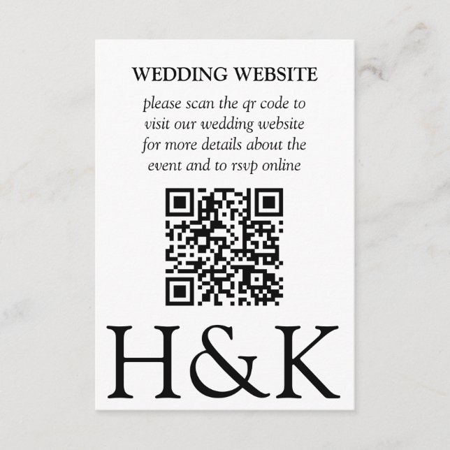 Classic Minimal Old Money Aesthetic Simple Wedding Enclosure Card (Front)