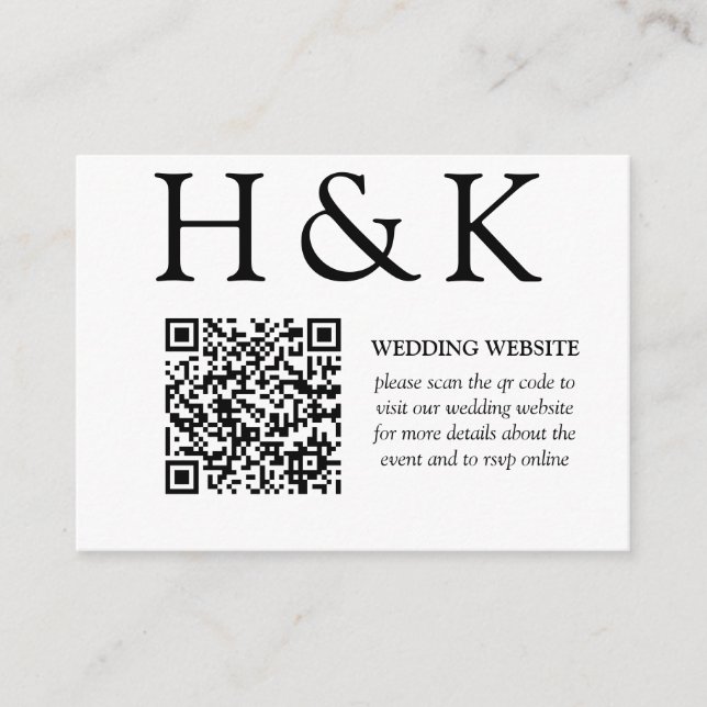 Classic Minimal Old Money Aesthetic Simple Wedding Enclosure Card (Front)