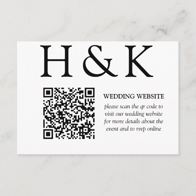 Classic Minimal Old Money Aesthetic Simple Wedding Enclosure Card (Front)