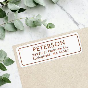 Classic Minimal Return Address Label