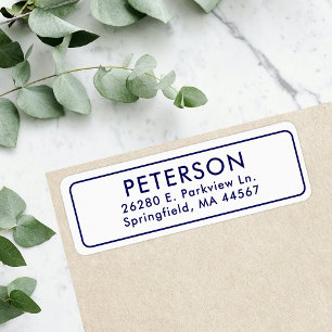 Classic Minimal Return Address Label