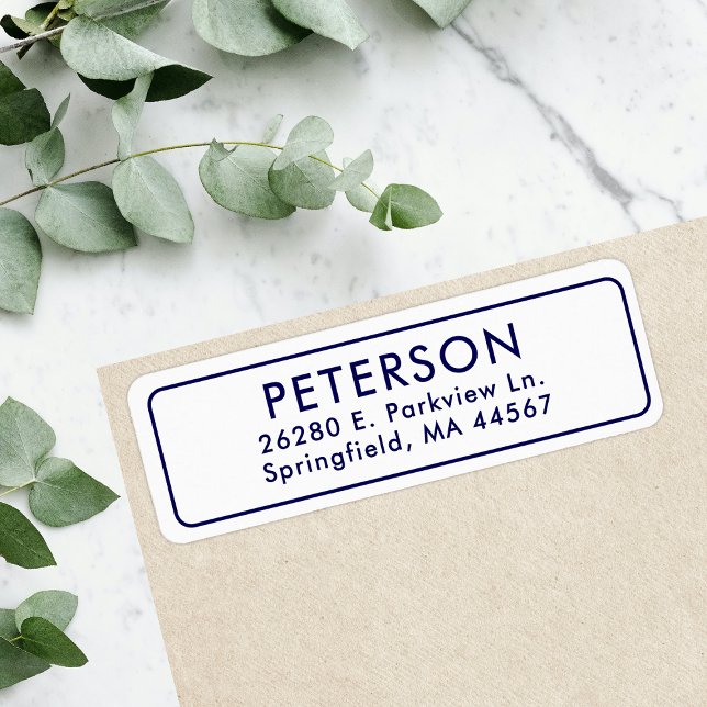 Classic Minimal Return Address Label (Creator Uploaded)