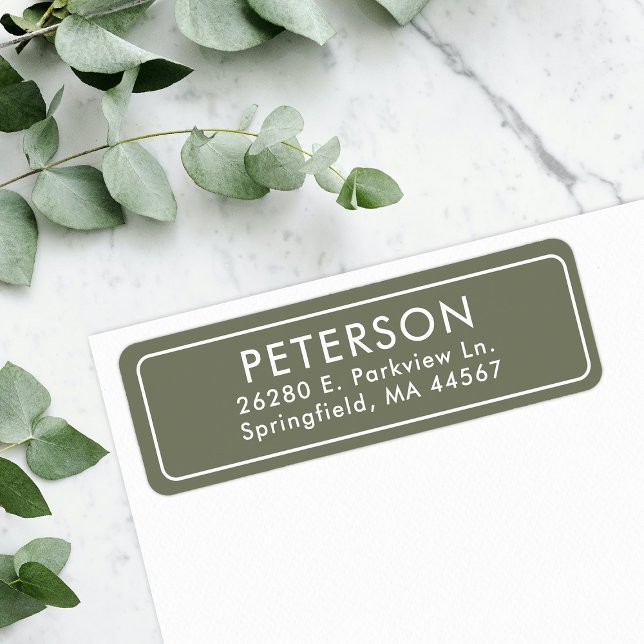 Classic Minimal Return Address Label (Creator Uploaded)
