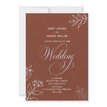 classic minimal simple rustic terracotta wedding