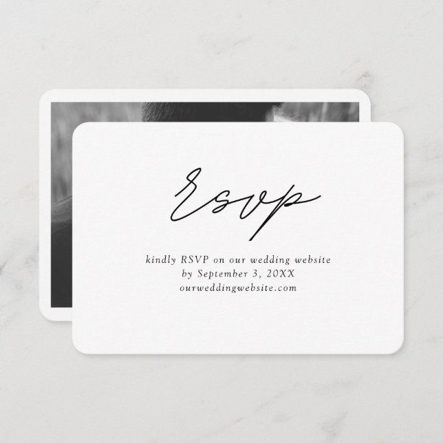 Classic Minimal Wedding RSVP Enclosure Card (Front/Back)