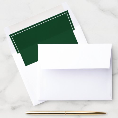 Classic Minimalist Basic Business Forest Green Envelope Liner