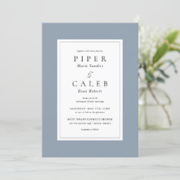 Classic Minimalist Border Wedding Invitation | Zazzle
