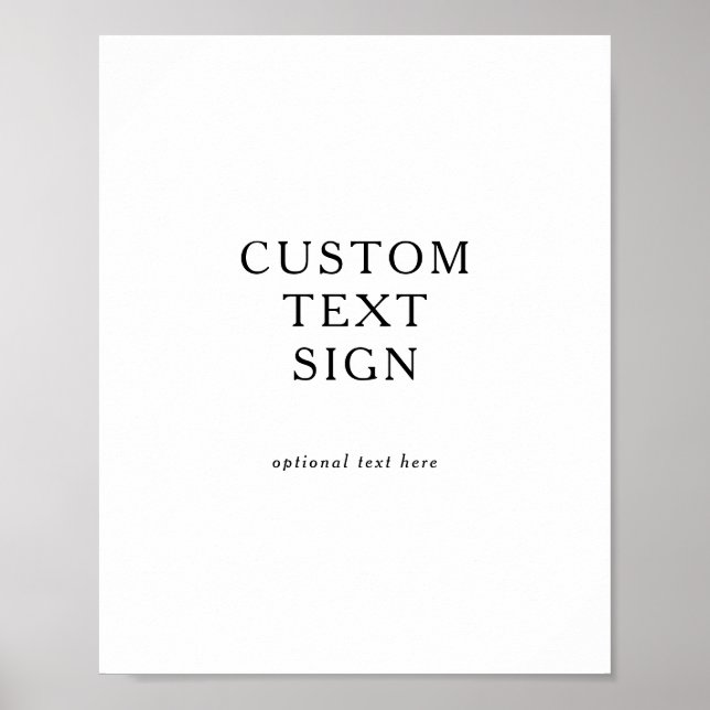 Classic Minimalist Cards and Gifts Custom Sign (Front)