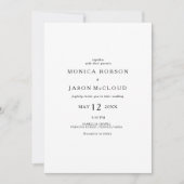 Classic Minimalist Casual Wedding Invitation | Zazzle
