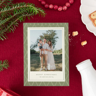 Classic Minimalist Christmas Holiday Photo Card