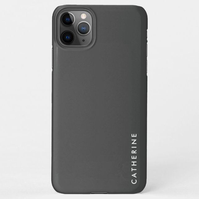 Classic Minimalist Dark Gray iPhone Case (Back)