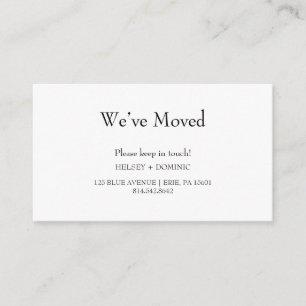 CLASSIC Minimalist Elegance Moving Announcement