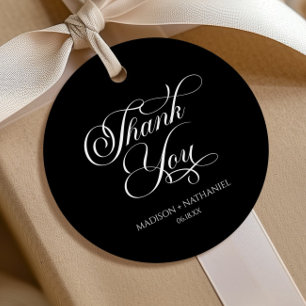 Classic Minimalist Elegant Script Wedding Favor Tags