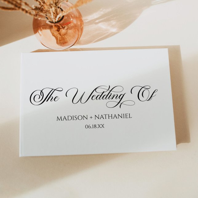 Classic Minimalist Elegant Script Wedding Guest Book (Creator Uploaded)