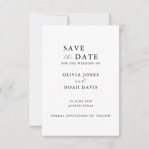 CLASSIC MINIMALIST ELEGANTSIMPLE SAVE THE DATE