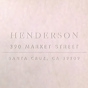 Classic Minimalist Family Name Return Address Embosser