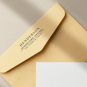 Classic Minimalist Family Name Return Address Self-inking Stamp