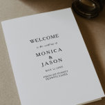 Classic Minimalist Folded Wedding Program<br><div class="desc">This classic minimalist folded wedding program is great for a simple and elegant wedding. The black and white vintage typography gives it a classy formal touch. Keep it as is,  or choose to personalize it with artwork or graphics of your choice.</div>