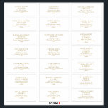 Classic Minimalist Gold Guest Address Labels<br><div class="desc">These classic minimalist gold guest address labels are great for a simple and elegant wedding. The gold vintage typography gives it a classy formal touch. Keep it as is,  or choose to personalize it with artwork or graphics of your choice.</div>