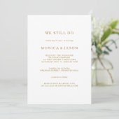 Classic Minimalist Gold We Still Do Vow Renewal Invitation (Standing Front)