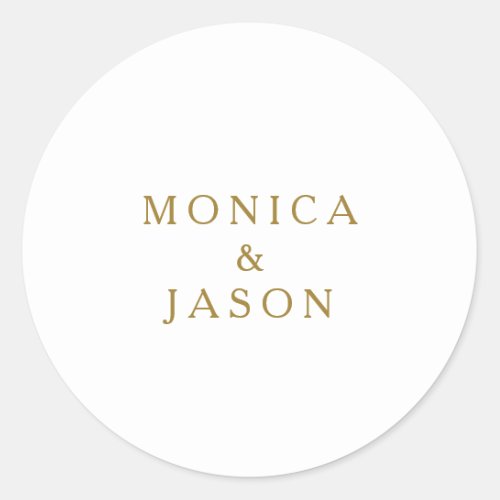 Classic Minimalist Gold Wedding Envelope Seals