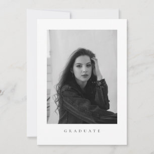 Classic Minimalist Graduation Photo Invitation