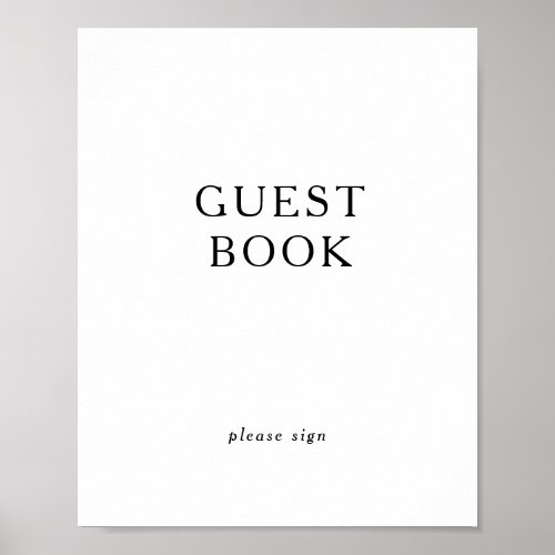 Classic Minimalist Guest Book Sign