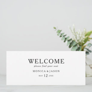 Classic Minimalist Hanging Seating Chart Header