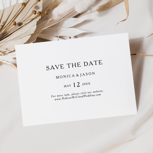 Classic Minimalist Horizontal Save the Date (Creator Uploaded)