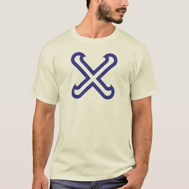 Classic Minimalist Letter X Monogram T-Shirt (Front)