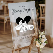 Classic Minimalist Line Art Wedding Welcome