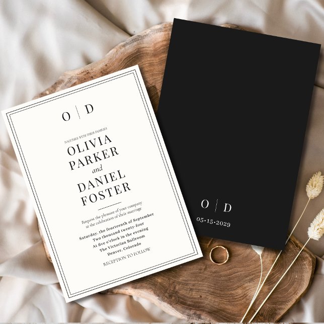 Classic Minimalist Modern Elegant Wedding Invitation (Creator Uploaded)