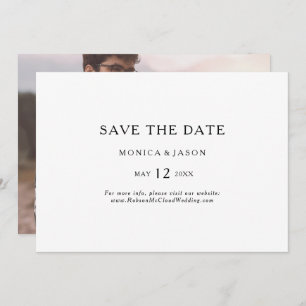 Classic Minimalist Photo Horizontal Save The Date