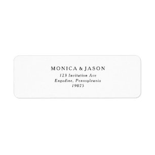 Classic Minimalist Return Address Label