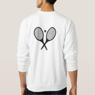 Classic Minimalist Tennis Racket White Sweatshirt