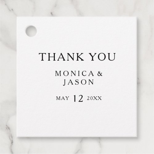 Classic Minimalist Thank You Favor Tags