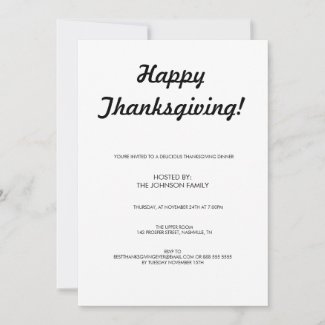 Classic Minimalist Thanksgiving Dinner