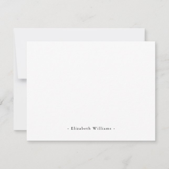 Classic Minimalist Typography Note Card (Front)